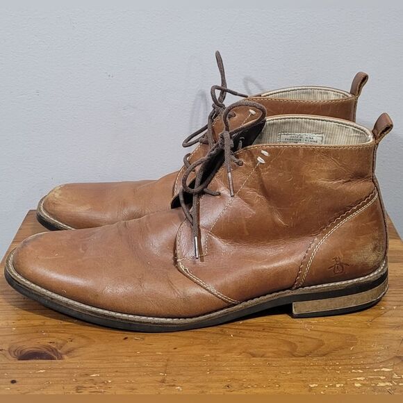 Original Penguin size 11.5 chukka brown boots - Picture 1 of 10